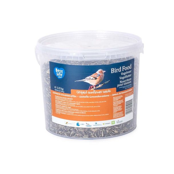 Gestreifte Sonnenblumenkerne im Eimer 2,25 kg