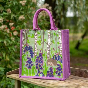 Jute-Einkaufstasche Igel