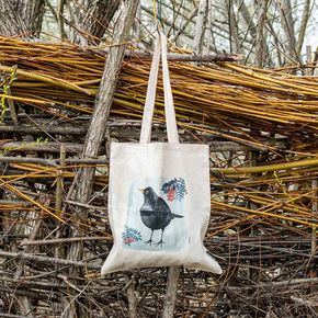 Baumwolltasche Amsel