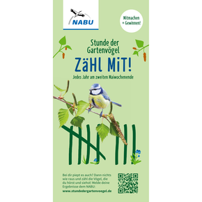 Faltblatt Stunde der Gartenvögel
