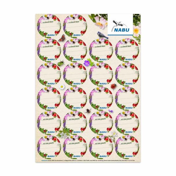 Etiketten-Aufkleber für Eingemachtes zum Beschriften "...so schmeckt Natur!"